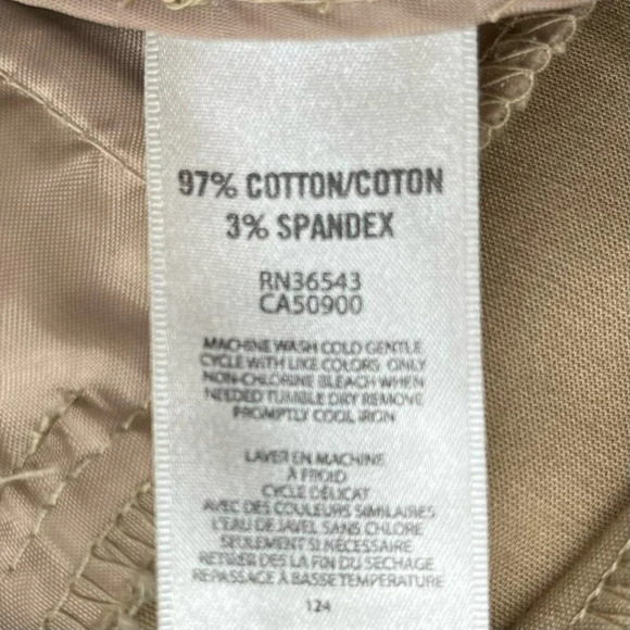 Van Heusen Studio Pants Women's Sz 4 Camel Brown Cropped Slim Fit Stretch Pocket - Picture 9 of 12